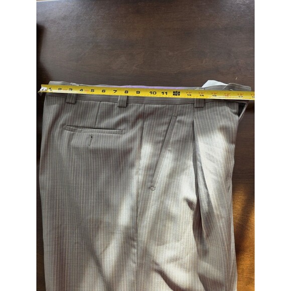 Earvin Magic Johnson 42R 36 Gray Striped Mens Jacket Pants Suit - Picture 15 of 16